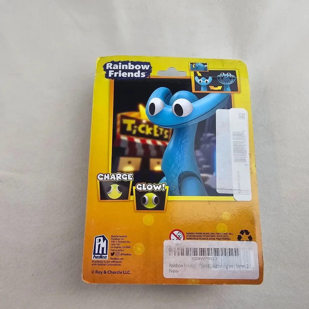 Rainbow Friends Cyan Figure Series 2 PhatMojo Glow in the Dark Sealed Roblox Toy